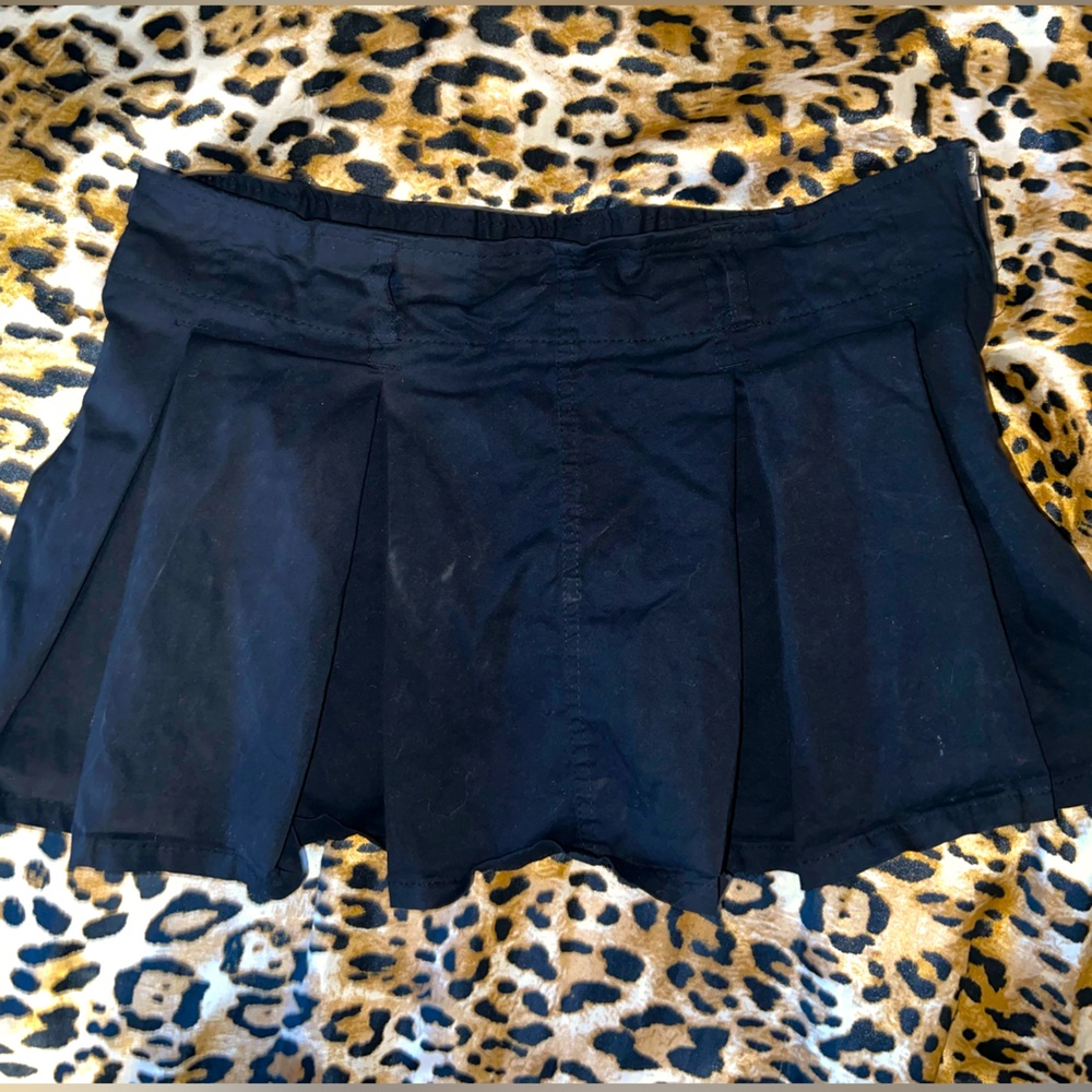 Black Pleated Skort